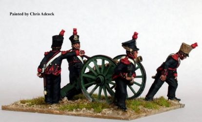 French Foot Artillery Firing 6pdr - Metal