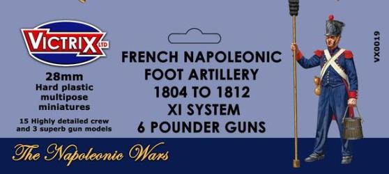French Napoleonic Artillery 1804 to 1812 XI System 6 Pounders