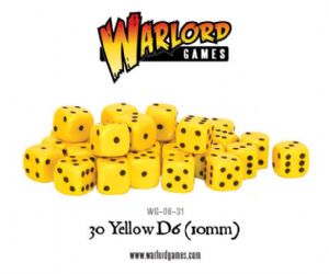 30 Yellow  D6 Dice (10mm)