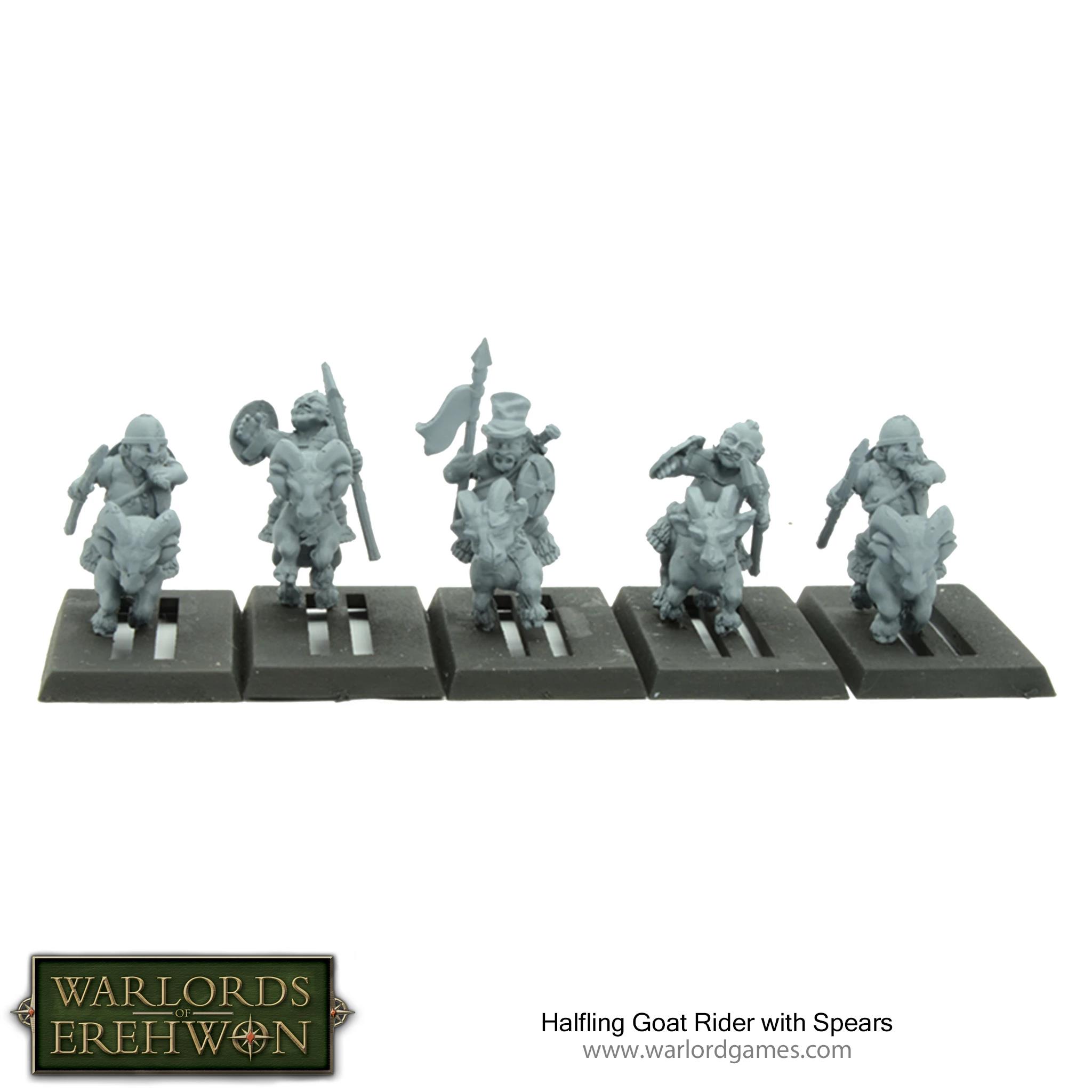 Halfling Goat Riders with Spears