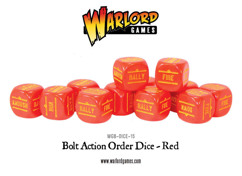 New style: Bolt Action Orders Dice packs - Red