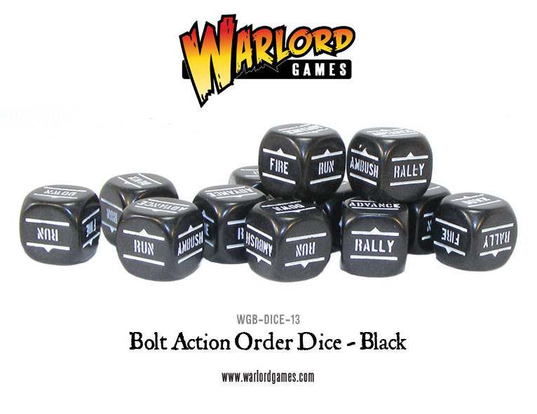 New style: Bolt Action Orders Dice packs - Black