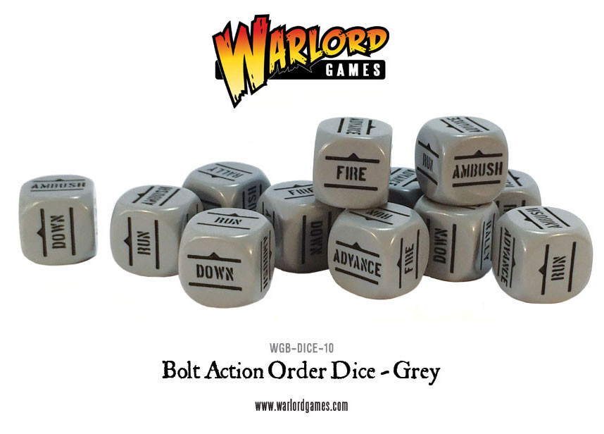New style: Bolt Action Orders Dice packs - Grey