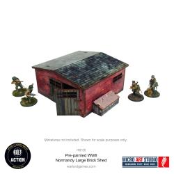  Pre-Painted WW2 Normandy Large Brick Shed