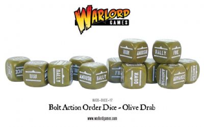 New style: Bolt Action Orders Dice packs - Olive Drab