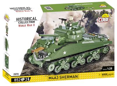 M4A3 Sherman tank brick model 