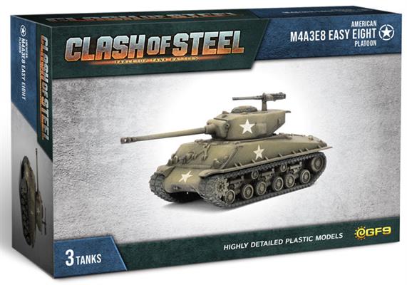 American M4A3E8 Easy Eight Tank Platoon (x3 Plastic)