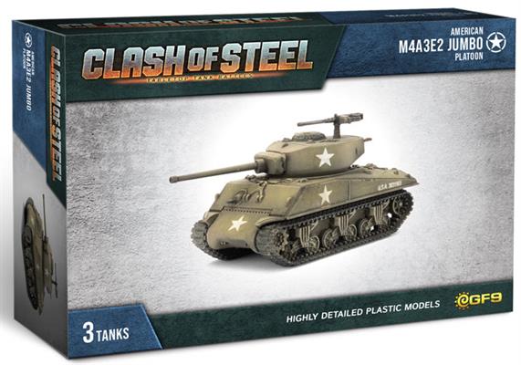 American M4A3E2 Jumbo Tank Platoon (x3 Plastic)