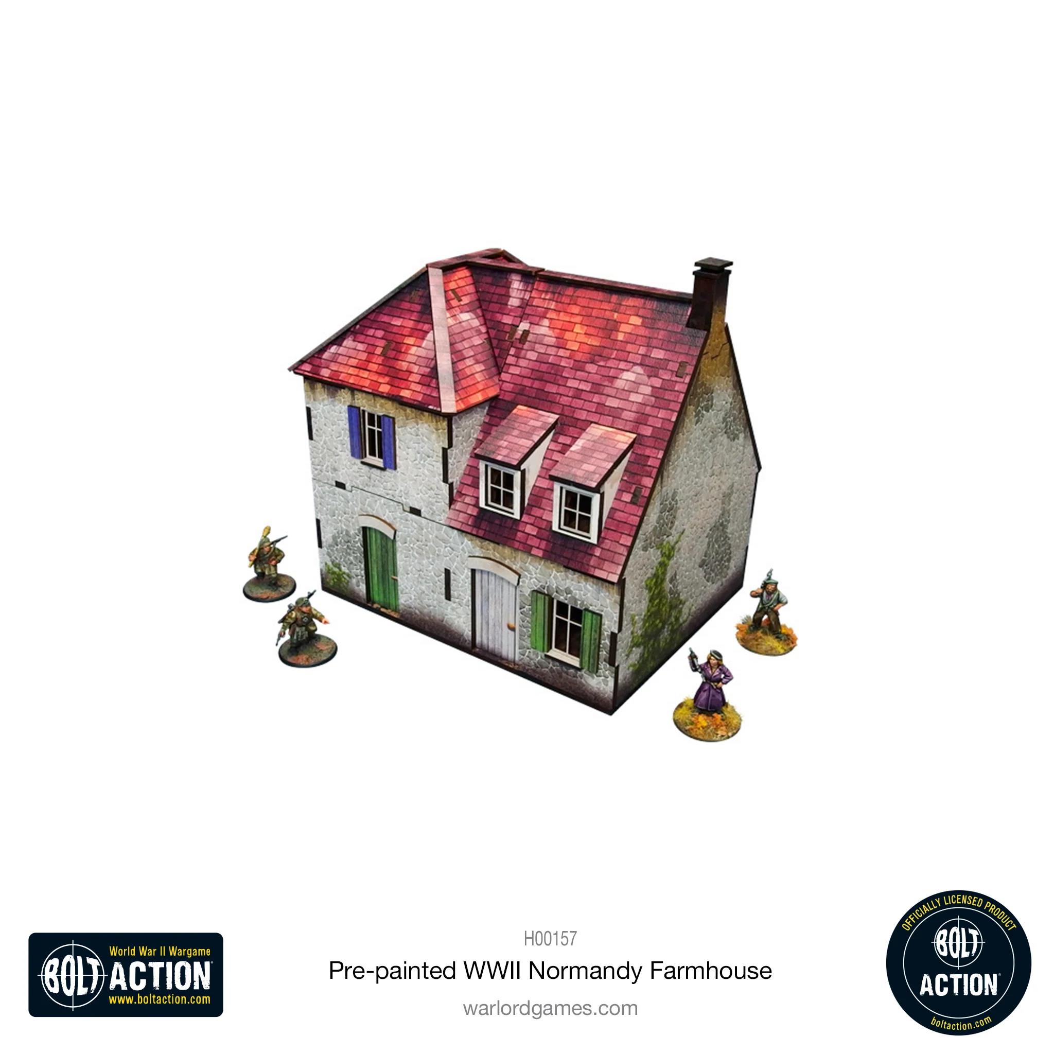 Pre-painted WWII Normandy Farmhouse